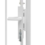 Vidaxl portail de jardin acier 1 x 2 45 m blanc