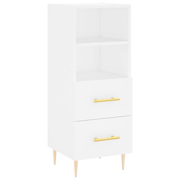 vidaXL Buffet blanc 34 5x34x90 cm bois d'ingénierie