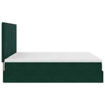 vidaXL Cadre de lit ottoman avec matelas vert foncé 200x200 cm velours