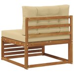 vidaXL Canapé du milieu extérieur Bois d'Acacia Massif Naturel