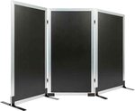 Cloison / Tableau / Pare vue MULTI BOARD Tableau noir Cadre Noir 60 x 115 cm SECURIT