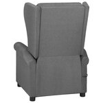 vidaXL Fauteuil de massage Gris clair Tissu