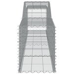 vidaXL Panier de gabions arqué 400x50x60/80 cm Fer galvanisé