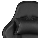 Vidaxl chaise de jeu pivotante noir pvc