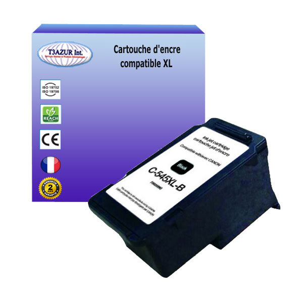 Cartouche compatible avec canon pixma mg2400  mg2440  mg2450  mg2455 remplace canon pg545 xl noire - t3azur