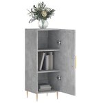 vidaXL Buffet Gris béton 34 5x34x90 cm Bois d'ingénierie