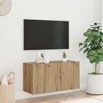 vidaXL Meuble TV mural chêne artisanal 80x30x41 cm
