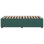 vidaXL Cadre de lit Vert foncé 100x200 cm Velours