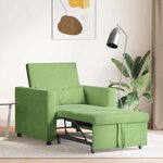 vidaXL Canapé Lit Simple Vert clair 90 x 165 x 87 cm Velours