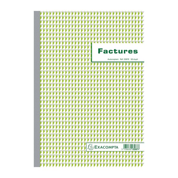 Manifold Factures Avec Mention Tva 29 7x21cm 50 Feuillets Dupli Autocopiants - X 5 - Exacompta