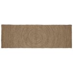 vidaXL Tapis de surface Rectangulaire Gris 60 x 300 cm Jute