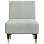 vidaXL Chaise longue gris clair velours