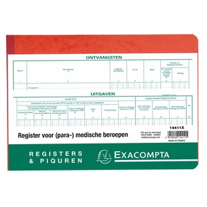 Piqûre Recettes Et Dépenses - Professions Libérales - Non Assujetties À La Tva - Texte Nl - 60 Pages - Blanc - Exacompta