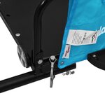 vidaXL Remorque de vélo bleu et noir tissu oxford et fer