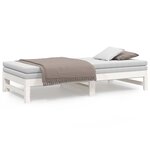 vidaXL Lit coulissant sans matelas blanc 2x(75x190) cm