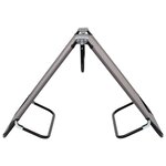 vidaXL Chaise longue pliable gris Acier