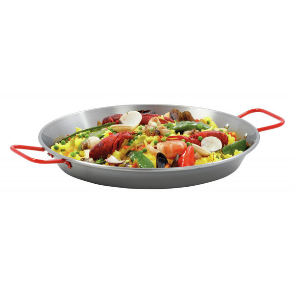Plat à Paella - de 280 mm à 720 mm - Bartscher -    28 cm      Acier poli            585 mm (fond)