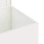 vidaXL Boîte de Rangement Extérieure Blanc 80 x 50 5 x 50 cm Acier