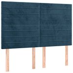 vidaXL Sommier à lattes de lit et matelas Bleu foncé 140x200cm Velours