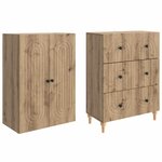vidaXL Ensemble de Meubles 2 Pièces 66 x 34 5 x 90 cm Bois d'ingénierie