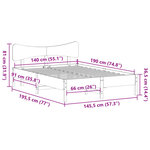 vidaXL Cadre de lit sans matelas blanc 140x190 cm bois de pin massif