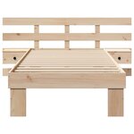 vidaXL Cadre de lit avec tiroir Marron 90 x 190 cm Bois massif en pin