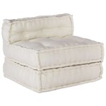 vidaXL Canapé modulaire crème 70x70x54 tissu