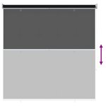 vidaXL Store roulant extérieur protection UV Noir 100 x 230 cm (L x H)