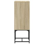 vidaXL Armoire latérale avec porte en verre chêne sonoma 35x37x100 cm