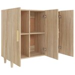vidaXL Buffet chêne sonoma 90x34x80 cm bois d'ingénierie