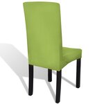 vidaXL Housse de chaise droite extensible 4 Pièces vert