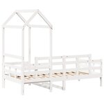 vidaXL Lit de jour avec toit sans matelas blanc 80x200 cm bois massif