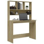 vidaXL Bureau avec étagères Chêne sonoma 102x45x148 cm