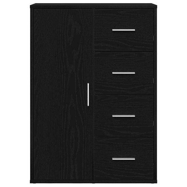 vidaXL Buffet avec tiroir Chêne noir 60 x 31 x 84 cm Bois d'ingénierie