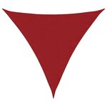 vidaXL Voile de parasol tissu oxford triangulaire 4x4x4 m rouge