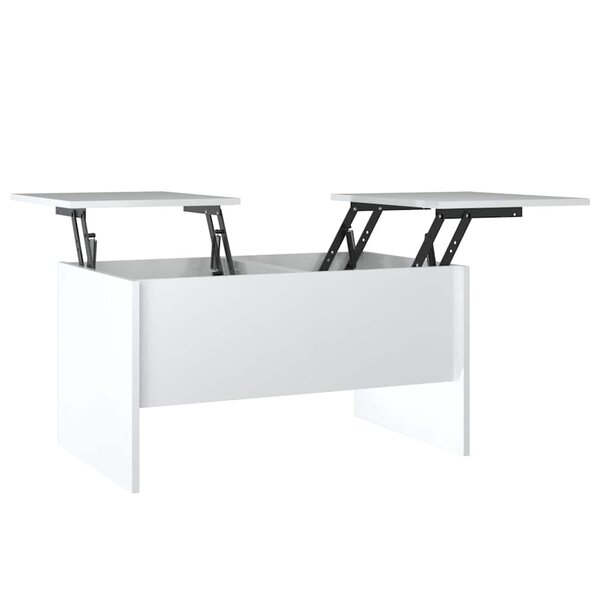 vidaXL Table basse blanc brillant 80x50x42 5 cm bois d'ingénierie