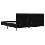vidaXL Cadre de lit sans matelas noir 135x190 cm