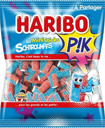 Haribo Bonbons Mini Sticks les Schtroumpfs