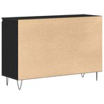vidaXL Buffet Chêne noir 101.5 x 35 x 70 cm Bois d'ingénierie