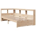 vidaXL Lit bibliothèque sans matelas 90x200 cm bois de pin massif