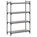 vidaXL Bibliothèque à 4 niveaux sonoma gris 80x30x120 cm