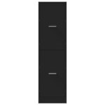 vidaXL Armoire d'apothicaire noir 40x41x144 5 cm bois d'ingénierie