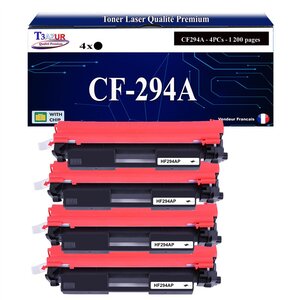 T3AZUR -4x Toners compatibles avec HP CF294A (94A) pour HP LaserJet Pro MFP M118dw  M148dw  M148fdw