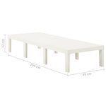 vidaXL Chaise longue plastique blanc