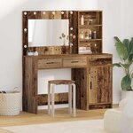 vidaXL Table de Toilette avec tiroir 2 Pièces Marron 78.5 x 41 x 135 cm