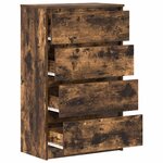 vidaXL Buffet Chêne fumé 60x35x98 5 cm Bois d'ingénierie