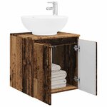 vidaXL Vanité de lavabo mural Bois ancien 49 5 x 44 5 x 65 cm