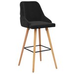 vidaXL Tabourets de bar lot de 2 noir velours