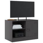 vidaXL Meubles TV 2 Pièces noir 67x39x44 cm acier
