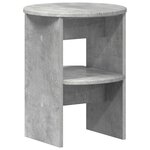 vidaXL Meuble d'appoint Gris Béton Ø40 x 50 cm Bois d’ingénierie
